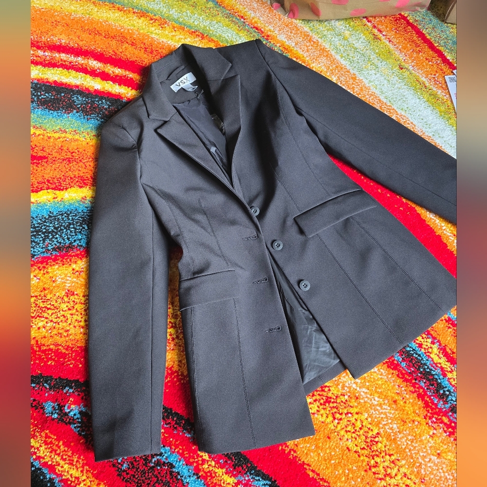 Victoria Secret VSX Black Blazer Structured Suit Jacket